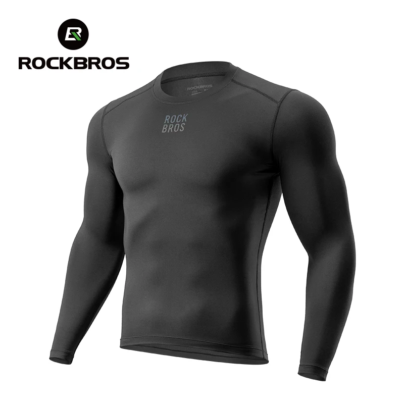 Winter Clothing Hiking - ROCKBROS 冬用暖かいサイクリングベースレイヤー サーマルフリース 長袖スポーツインナーウェア 防風 アウトドアハイキング自転車用衣類