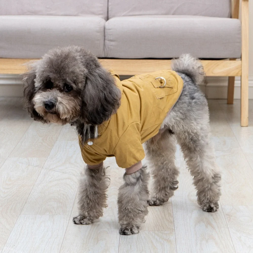 Winter Clothing Hiking - ペット用冬用厚手ハイキングコート、フード付き、柔らかく快適なアウトドアスポーツ用ペット犬服ジャケット