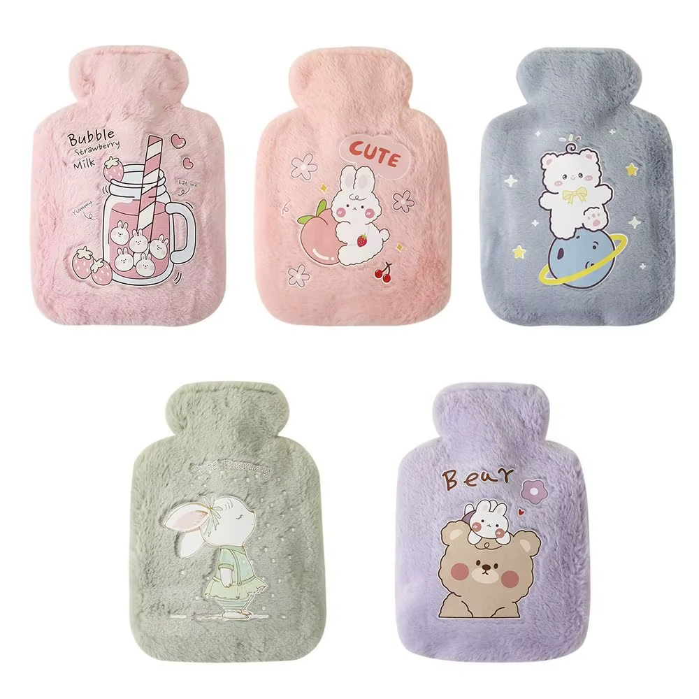 Hand Warmer Reusable - 250/500ML 温水ボトルバッグ 女の子用 温かいお腹ウォーマー ミニ爆発防止 ポータブル