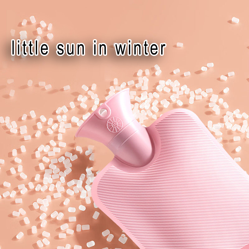 Hand Warmer Reusable - PVCゴム製湯たんぽ 冬用ハンドウォーマー 再利用可能な家庭用ウォーマー 取り外し可能な漫画柄ぬいぐるみバッグ 注入式ヒートパッド