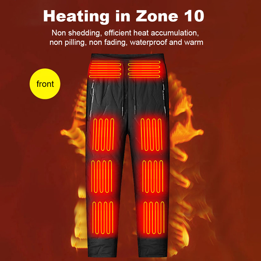 男女兼用電熱ズボン 10箇所発熱 電熱パンツ 3段階温度調整 - Winter Clothing Hiking のレビューと価格