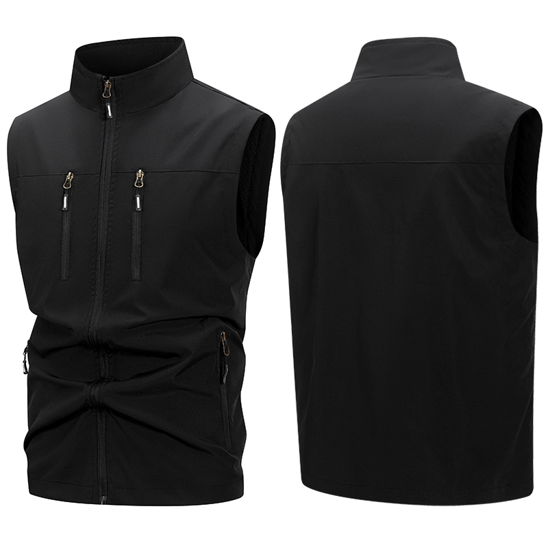 メンズ軽量ソフトシェルベスト ジッパーポケット付き 防風 ノ - Winter Clothing Hiking のレビューと価格