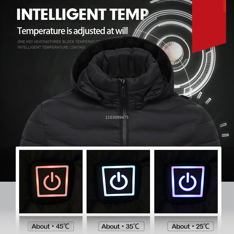 21 エリア USB 電熱ジャケット男性女性加熱ジャケット冬 - Winter Clothing Hiking のレビューと価格