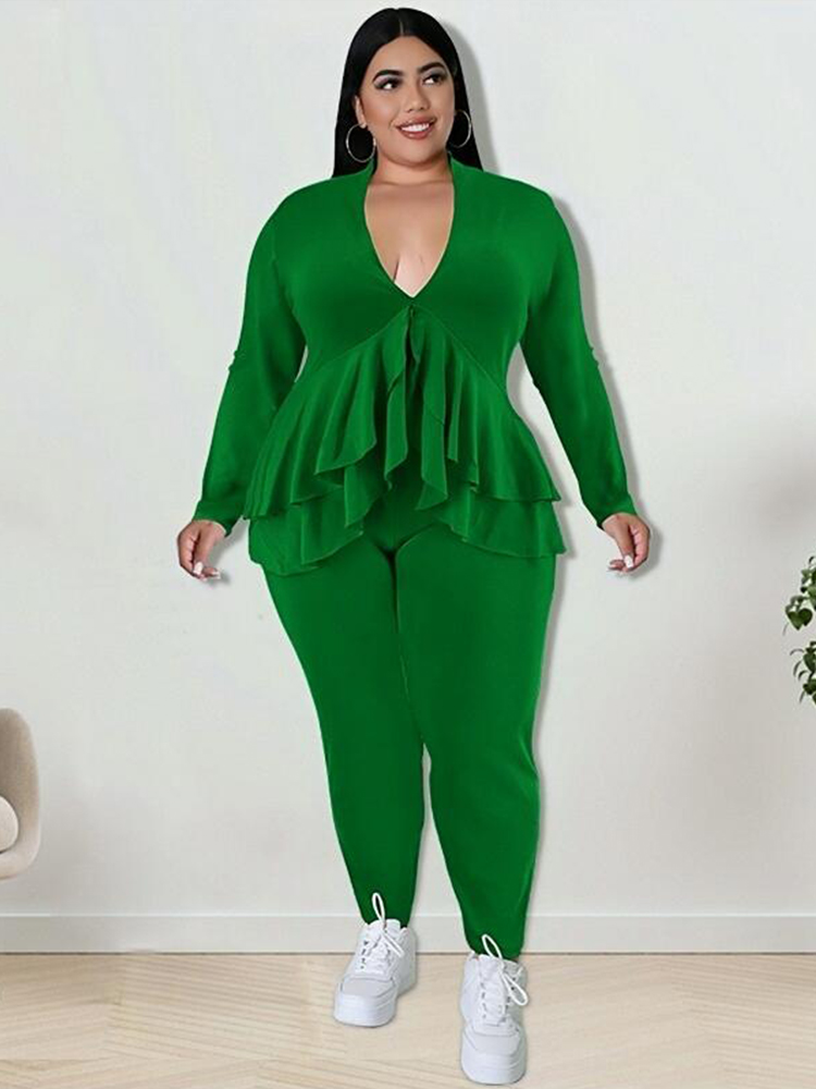 女性のためのエレガントな服,大きいサイズ,パンツとスーツ,ツ - Winter Clothing For Plus Size Women のレビューと価格