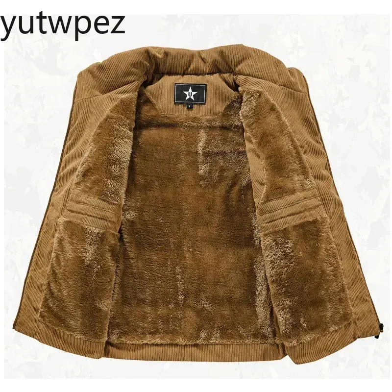 屋外ハイキングファッションウールベスト男性綿入りベストコート - Winter Clothing Hiking のレビューと価格
