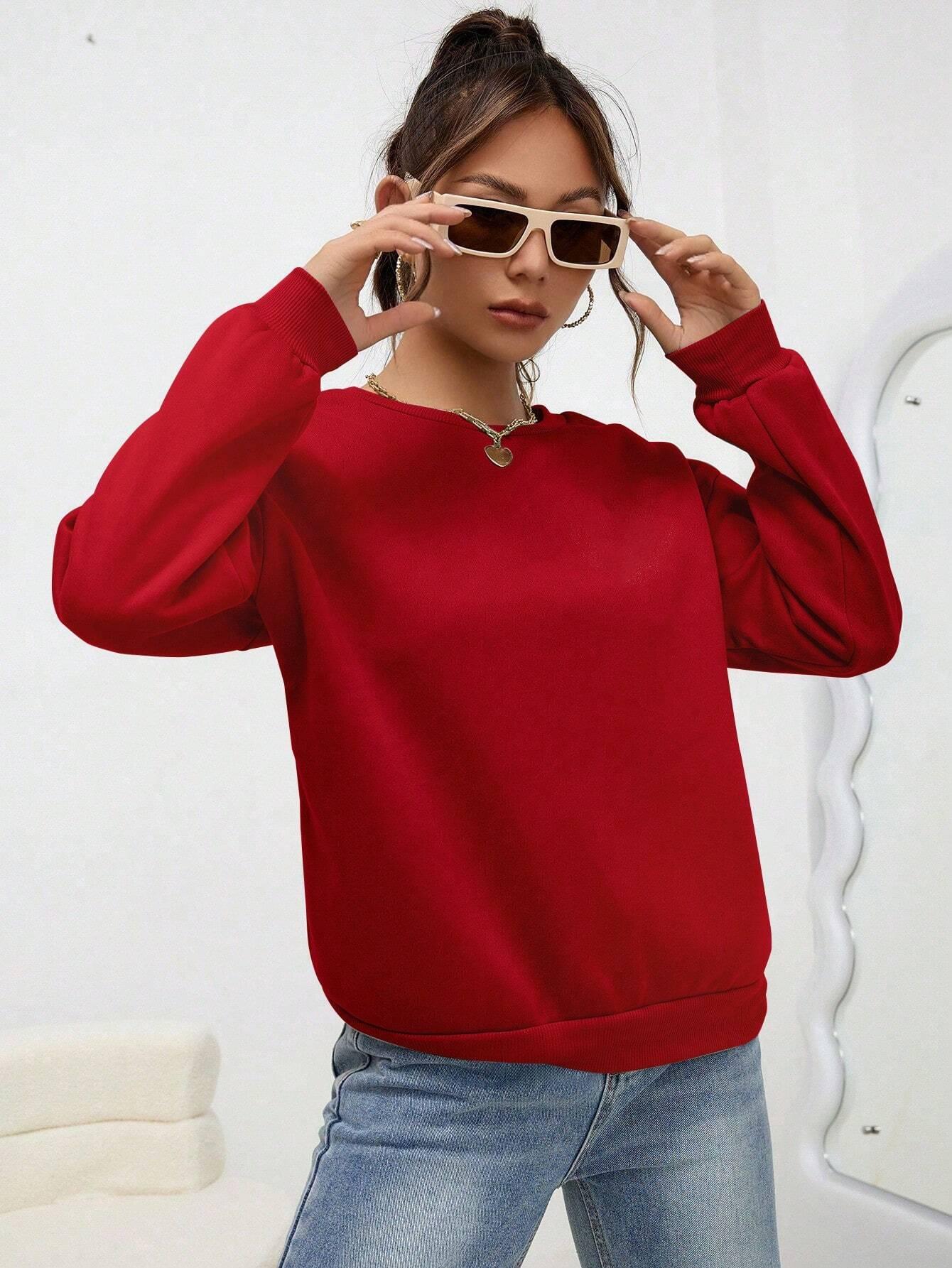 ソリッドカラー マルチカラー プラスサイズ 女性用パーカー  - Winter Clothing For Plus Size Women のレビューと価格