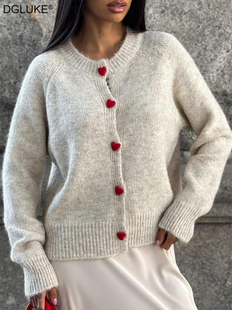 DGLUKE クルーネックニットカーディガン女性のための長袖 - Winter Clothing Zara のレビューと価格