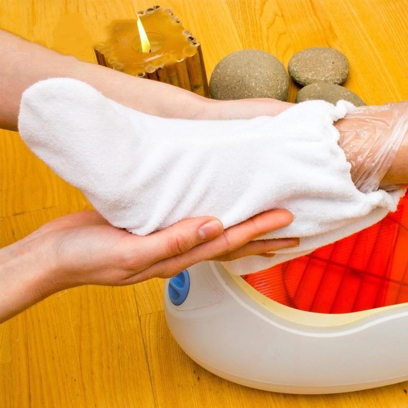 1 ペア断熱ケア手袋フランネル弾性開口部爪保護ハンドセラピー - Hand Warmer Reusable のレビューと価格