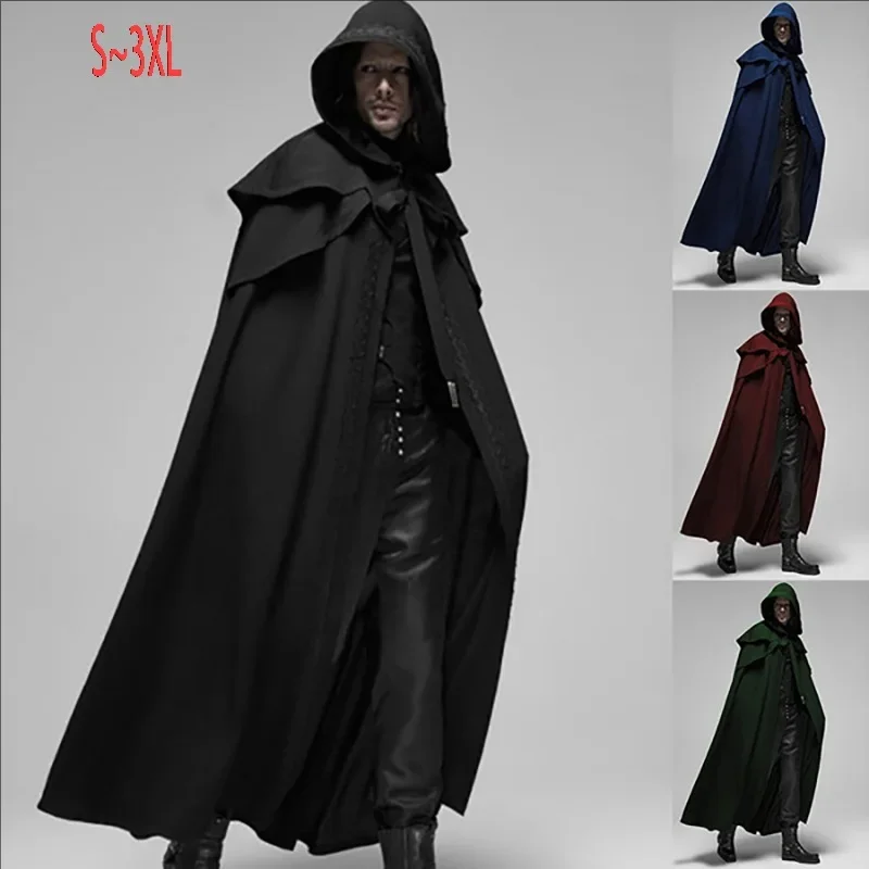 男性モンクコスプレ衣装 中世ヴィンテージゴシック フード付き - Winter Clothing Matching のレビューと価格